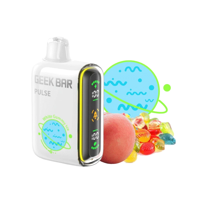 White Gummy Ice Geek Bar Pulse 15000 puffs